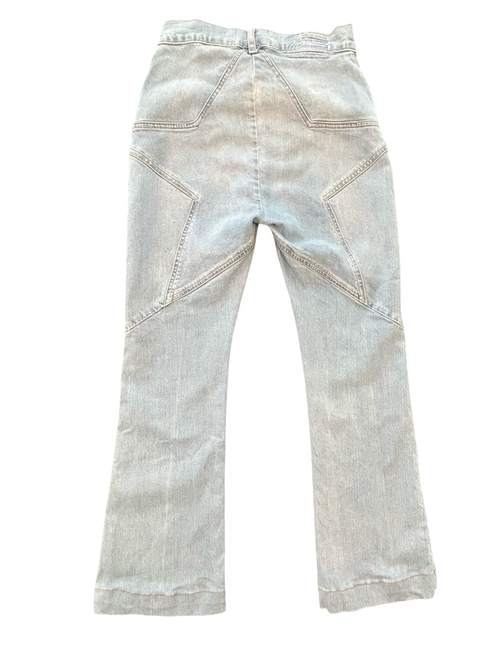 Revice Venus Flares Star Butt Jeans Light Wash High Waisted Boho Retro Denim 28 - Picture 6 of 13